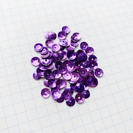 スパンコール ゼラチン製　5.0mm（coha032 メタリックパープル）【0.5g】
