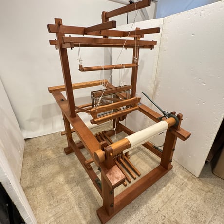 【※別途送料要・A270】<河崎製作所> 綴機 三道具 吊り框 織幅50cm 椅子付き