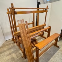 【※別途送料要・A264】<東京手織機> 水平天秤式織機(椅子付き) 織幅120cm  踏板10枚 綜絖8枚