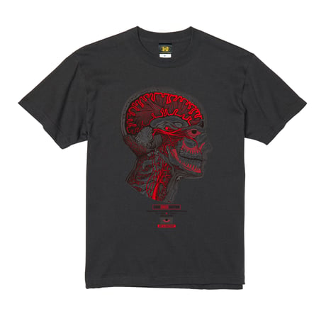 【VILLAGE VANGUARD × Akihiro NiSHi 】FACE CROSS SECTION Tee (SUMI）