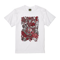【VILLAGE VANGUARD × Akihiro NiSHi 】未 Tee (WHITE）
