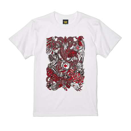 【VILLAGE VANGUARD × Akihiro NiSHi 】未 Tee (WHITE）