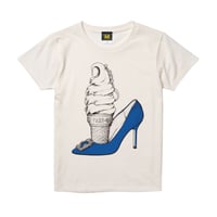 【VILLAGE VANGUARD × Akihiro NiSHi 】NO TAKE OUT Tee (VANILLA WHITE）