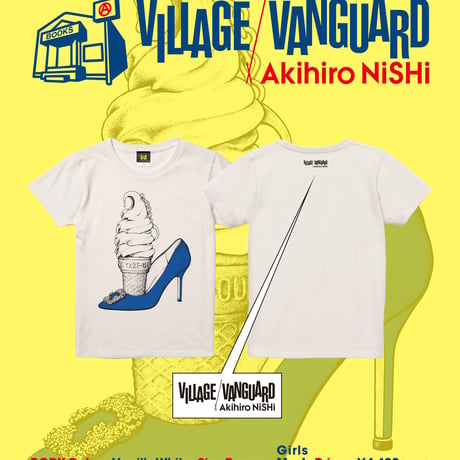 【VILLAGE VANGUARD × Akihiro NiSHi 】NO TAKE OUT Tee (VANILLA WHITE）
