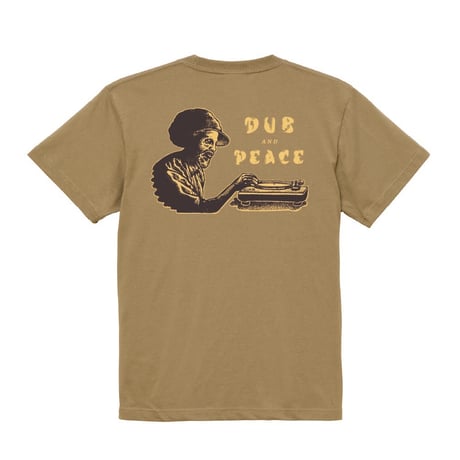 【DUB AND PEACE × VOBA HEAD】Let jah music play. TEE(sand khaki)