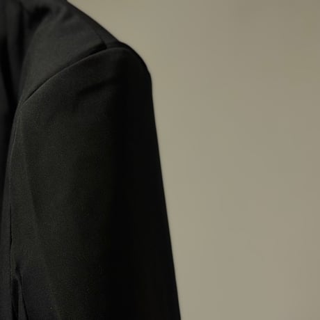 factory sample collarless jacket black
