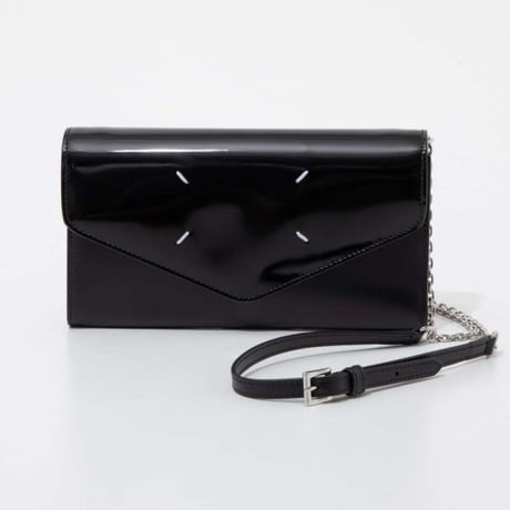 新品 maison margiela leather shoulder black
