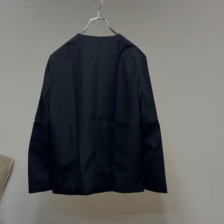 factory sample collarless jacket black