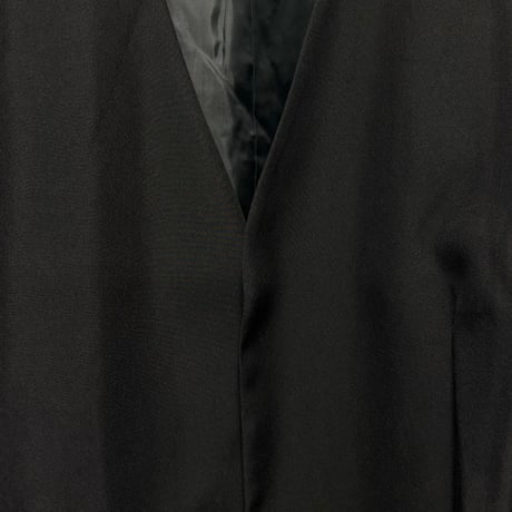 factory sample collarless jacket black