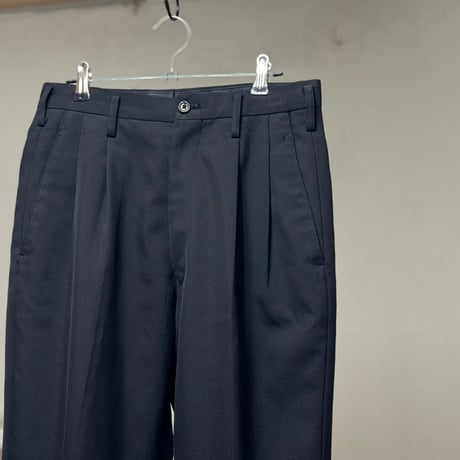 ys for men 2 tuck trousers black