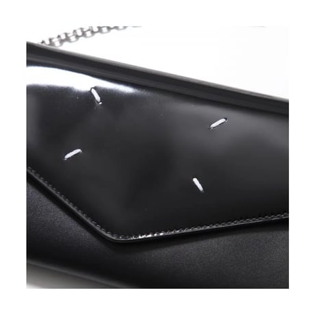 新品 maison margiela leather shoulder black