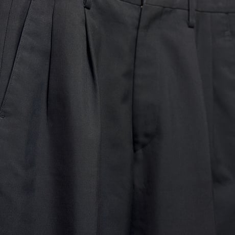 ys for men 2 tuck trousers black
