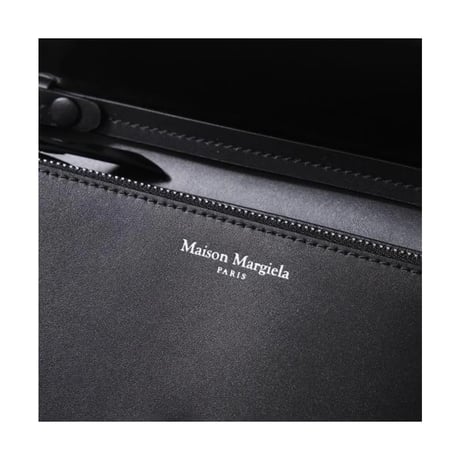 新品 maison margiela leather shoulder black