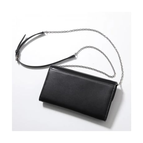 新品 maison margiela leather shoulder black
