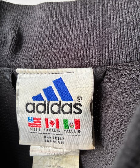 “adidas” rip stop nylon v-neck pullover
