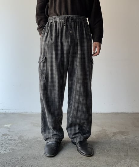 “Puritan” flannel check pajama cargo pants