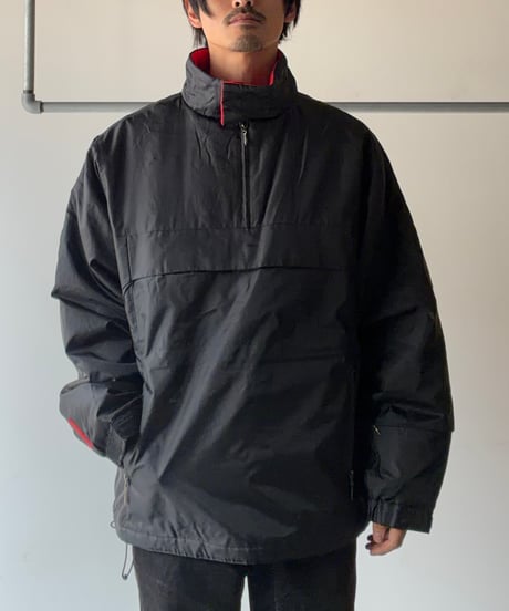 Nylon padding high neck pullover