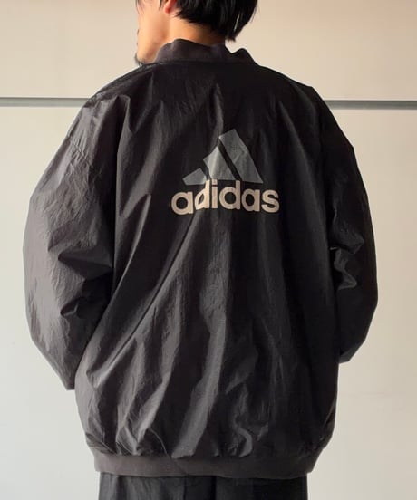 “adidas” rip stop nylon v-neck pullover