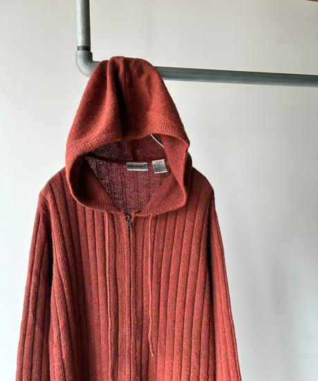 “Fashion Bug” nep knit zip parka