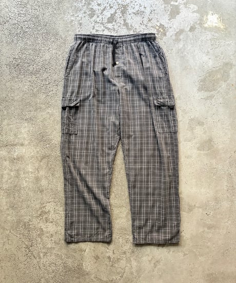 “Puritan” flannel check pajama cargo pants