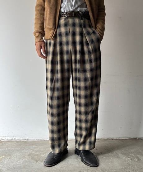 “dynamite” Polyester Rayon Plaid Slacks