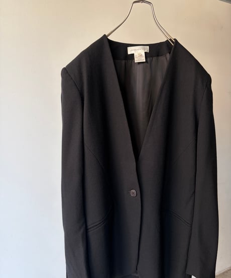 “Jones New York” wool no collar tailored jacket