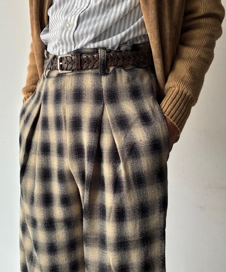 “dynamite” Polyester Rayon Plaid Slacks