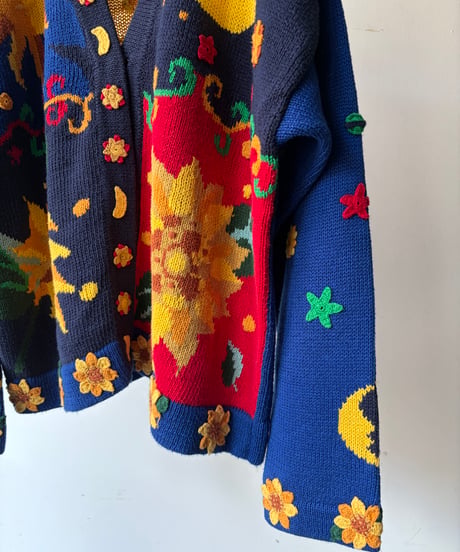 Märchen pattern cotton cardigan