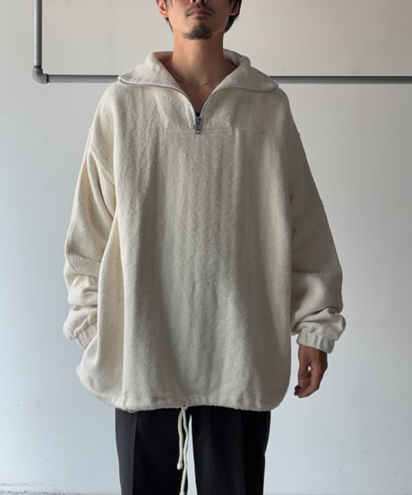 “EARTH RAGZ” nep blanket high neck half zip pullover
