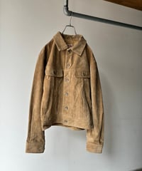 “Gap Blue Jeans” suede trucker jacket