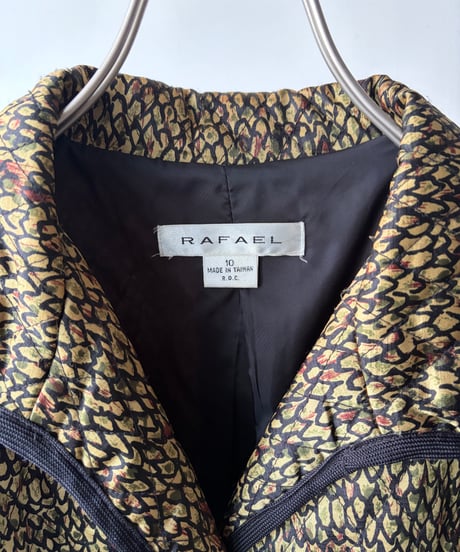 “Rafael” abstract pattern quilting jacket