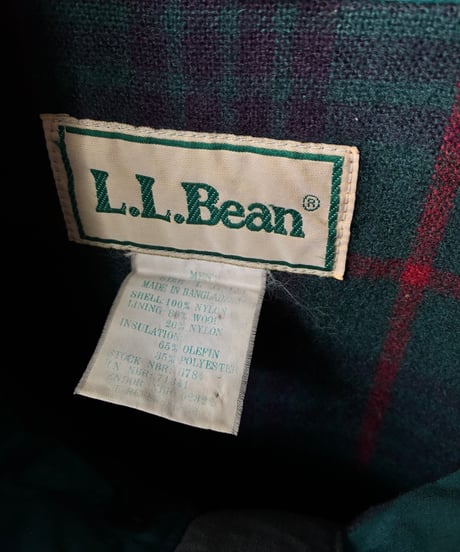 “L.L. Bean” nylon detachable hoodie half coat