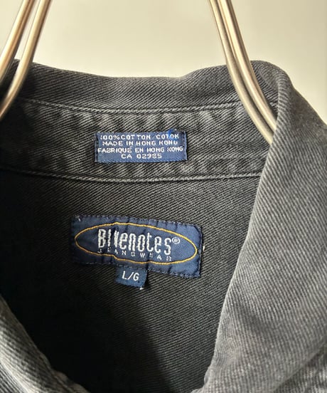 “Bluenotes” black denim shirt