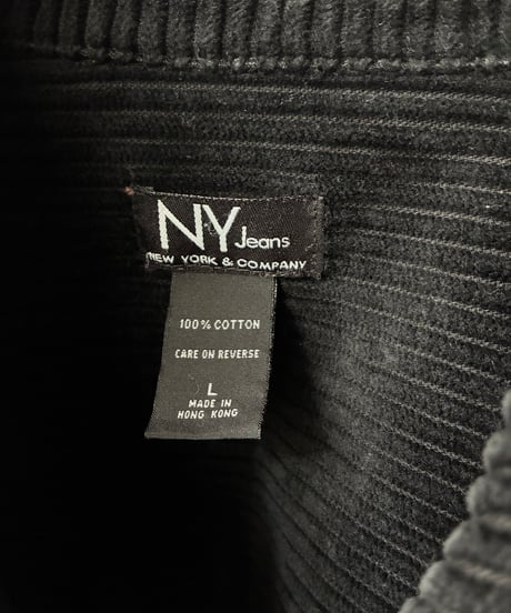 Black Corduroy Zip Shirts Jacket