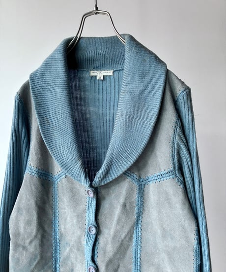 Suede and knit jacket