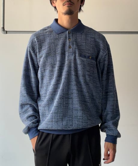 “John Blair” pile fabric polo shirt