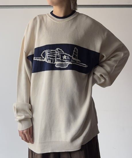 “Doppeldecker” airplane cotton knit