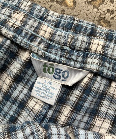 Flannel check pajama pants -cargo type-