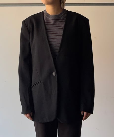 “Jones New York” wool no collar tailored jacket