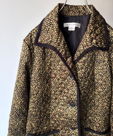 “Rafael” abstract pattern quilting jacket