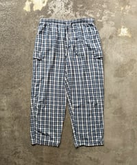 Flannel check pajama pants -cargo type-