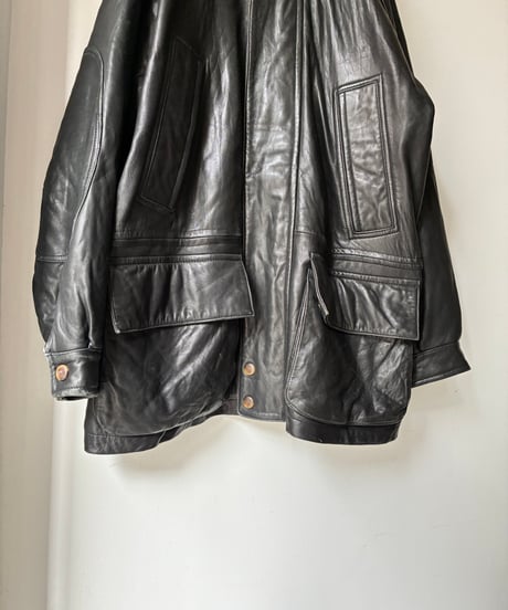 “NAUTICA” sheep leather half coat