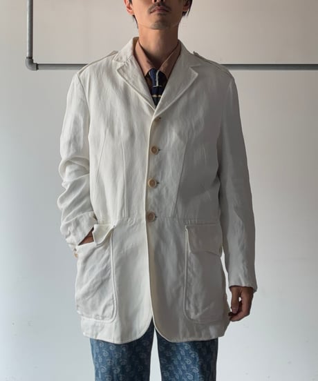“Ralph Lauren Purple Label” White Linen Jacket