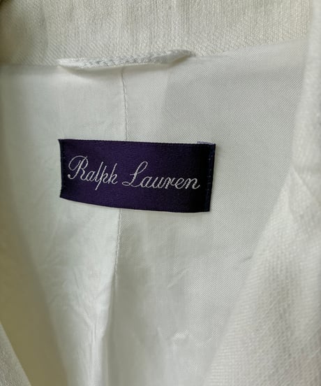 “Ralph Lauren Purple Label” White Linen Jacket