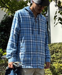 “L.L.Bean” Flannel Plaid Hoodie Shirt