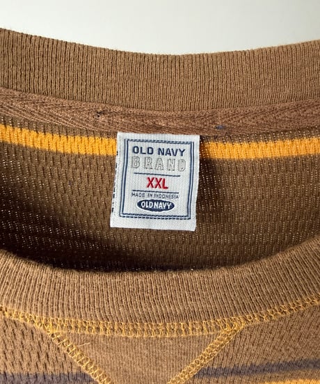 “OLD NAVY” Border Thermal Long Sleeve Tee