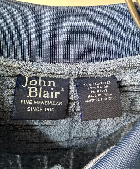 “John Blair” pile fabric polo shirt