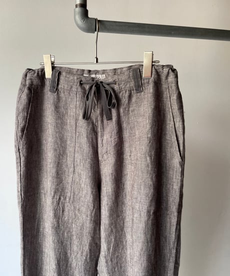 Linen Shimohuri Grey Easy Slacks