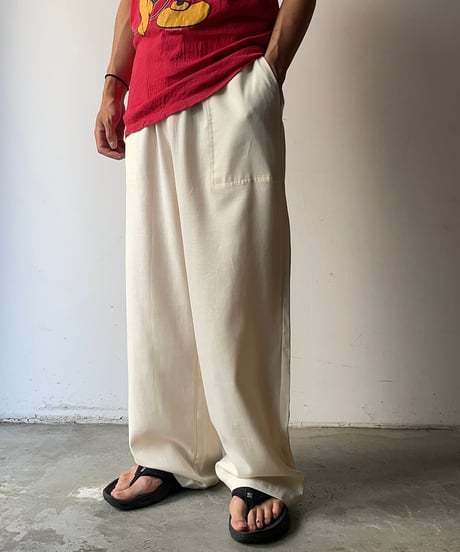 Cotton Polyester Easy Wide Pants