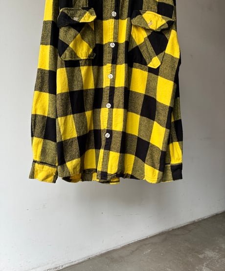 Heavy flannel block check shirt